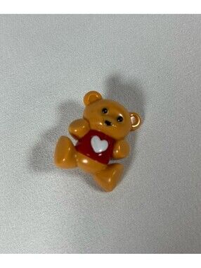 Teddy Bear With Heart Avon Pin Vintage Brooch 1980s